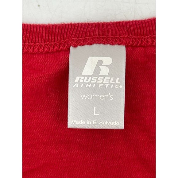 Russell Athletic Rutgers University Red Short Sleeve Graphic T Shirt Tee Size L - Picture 7 of 11
